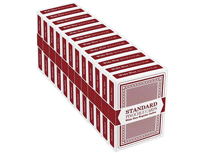 12 Red Decks of Pinochle Playing Cards by Brybelly