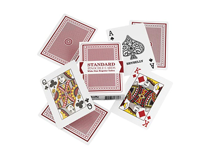12 Red Decks of Pinochle Playing Cards by Brybelly