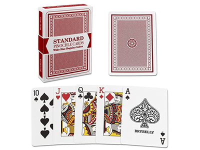 12 Red Decks of Pinochle Playing Cards by Brybelly