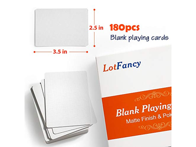 180PCS White Blank Index Flash Cards to Write on