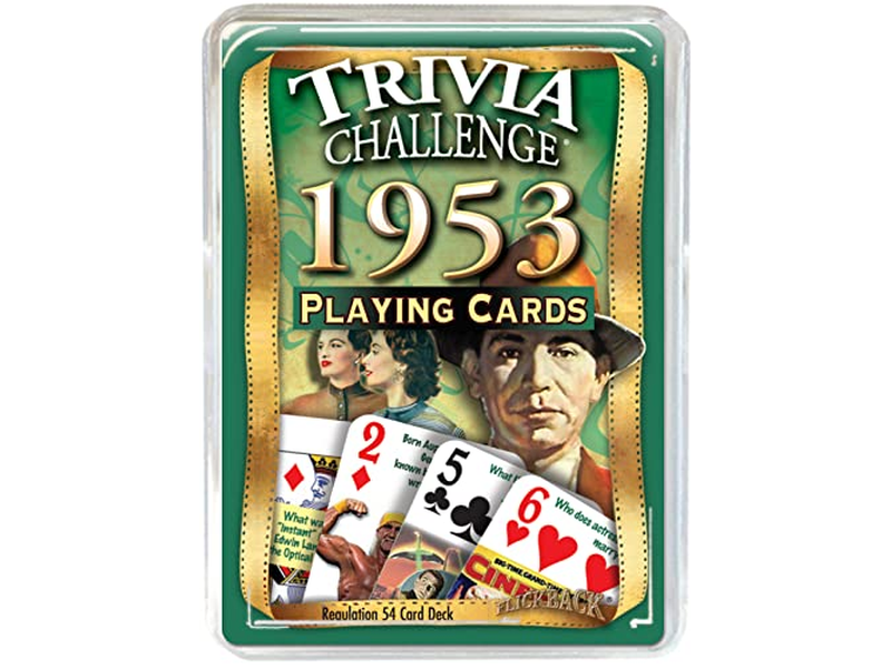 1953 Trivia Playing Cards Great 70th Birthday