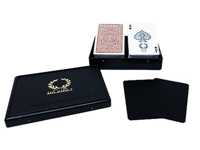 2 Deck Set with Hard Shell Case and 2 Cut Cards