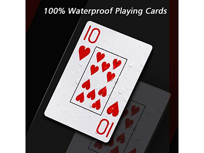 2 Decks Waterproof Plastic Poker Cards for Texas Holdem Poker Go Fish