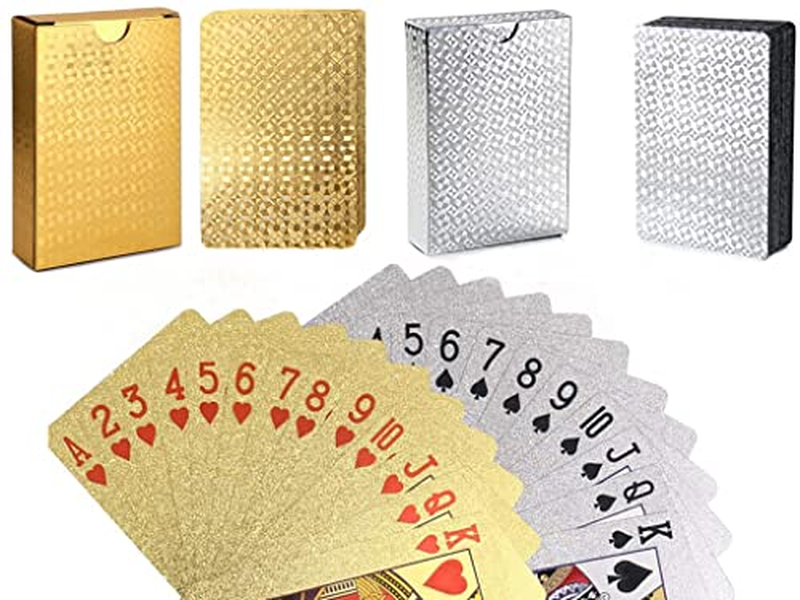 2 Pack Diamond Gold and Silver Playing Cards