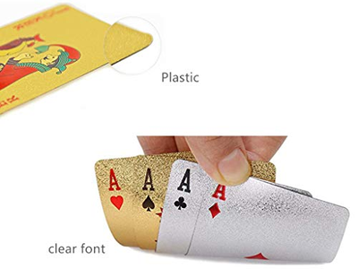2 Pack Diamond Gold and Silver Playing Cards
