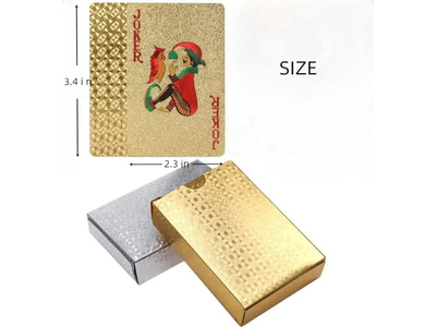 2 Pack Diamond Gold and Silver Playing Cards
