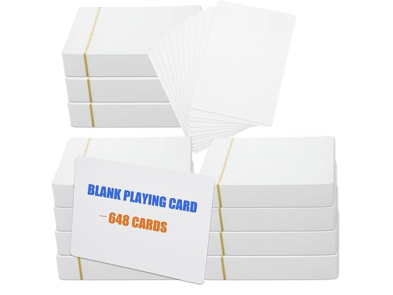 648PCS White Blank Playing Cards
