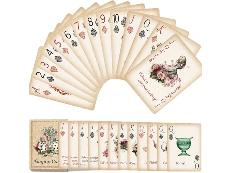 Alice Playing Cards Poker for Tea Party Game