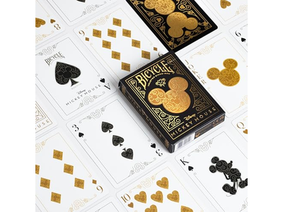 Bicycle Disney Mickey Mouse Inspired Black and Gold Playing Cards