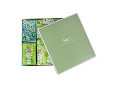Caspari Jardin De Luxembourg Large Type Bridge Gift Sets