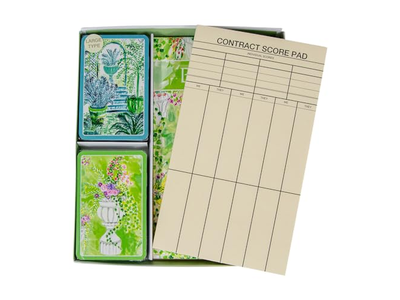 Caspari Jardin De Luxembourg Large Type Bridge Gift Sets