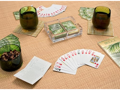 Caspari Palms Large Type Playing Cards