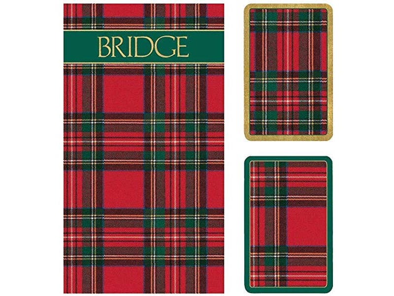 Caspari Plaid Large Type Bridge Gift Set