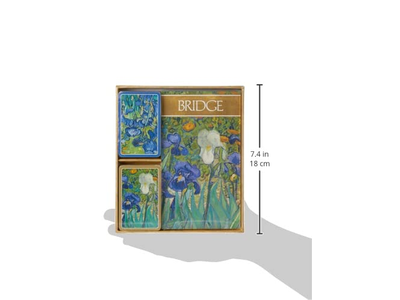 Caspari Van Gogh Irises Bridge Gift Set Includes Double Deck of Cards