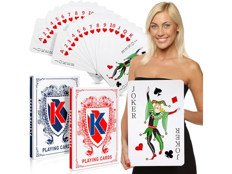 Cholemy 2 Pack Jumbo Playing Cards