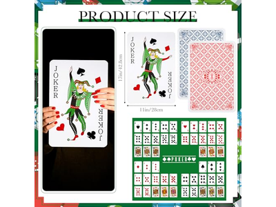 Cholemy 2 Pack Jumbo Playing Cards