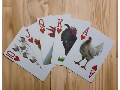 Crazy Chicken Lady Playing Cards