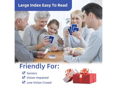 Fanwer 6 Pack Large Print Playing Cards