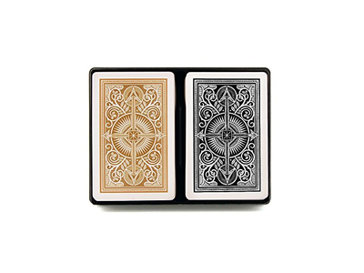 Kem Playing Cards Arrow Black and Gold Bridge Size Jumbo Index Playing Cards