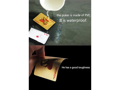 Luxury 24K Gold Foil Poker Playing Cards with Wooden Box