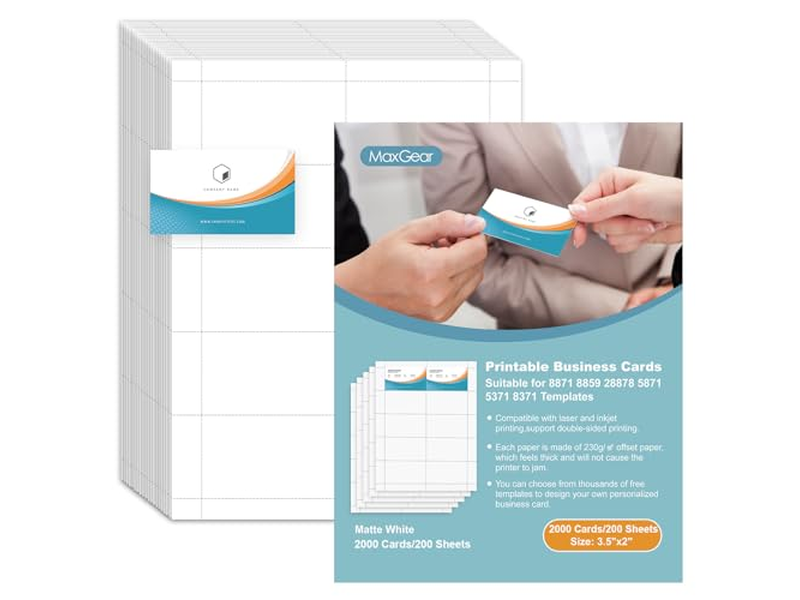 MaxGear Business Card Printable Business Card