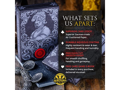 Medieval Playing Cards with Unique Seal and Free Card Game eBook