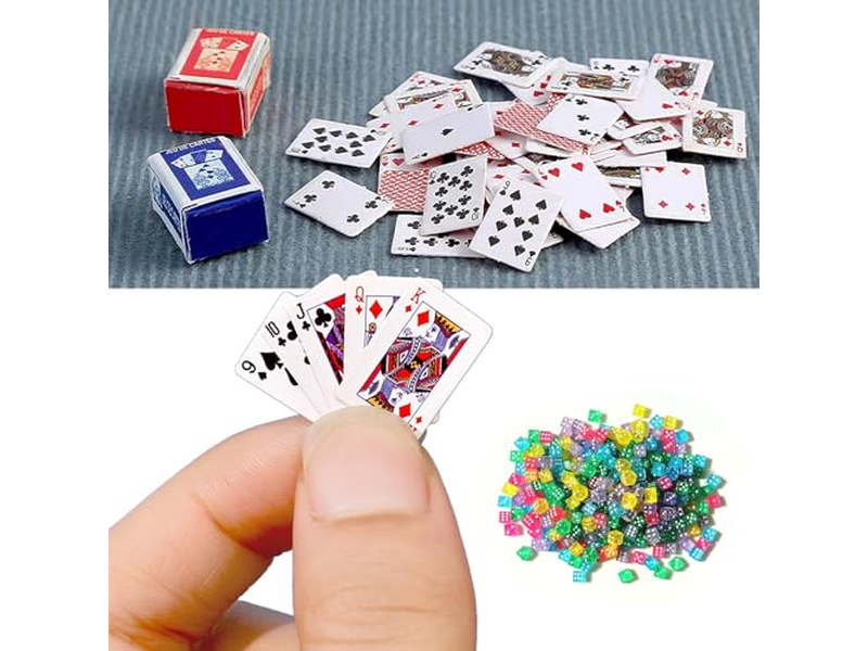 Mini Playing Cards with Mini Dice