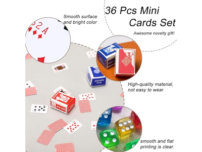 Mini Playing Cards with Mini Dice