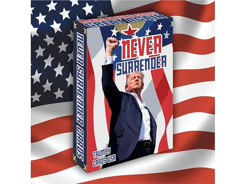 Never Surrender Trump Playing Cards