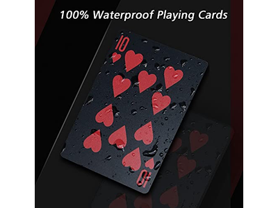 Premium Plastic Waterproof Black Playing Poker Cards