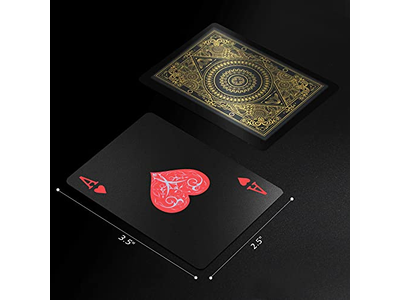 Premium Plastic Waterproof Black Playing Poker Cards