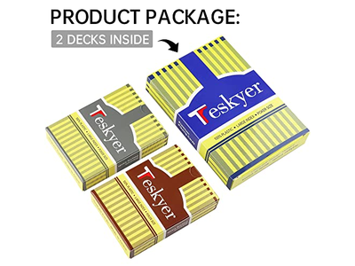 Teskyer 2 Pack Plastic Playing Cards