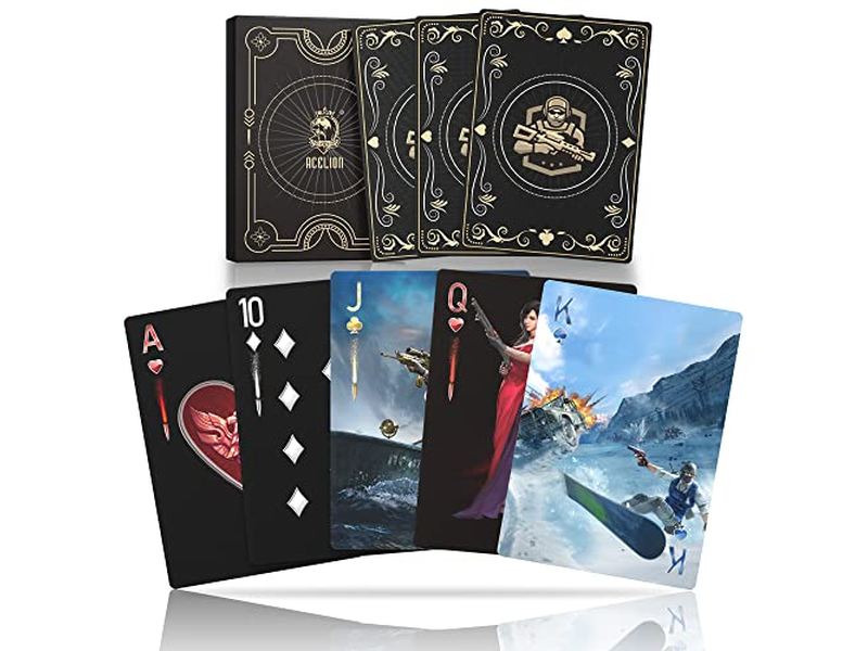 Warrior Gold Waterproof Playing Cards with Gift Box
