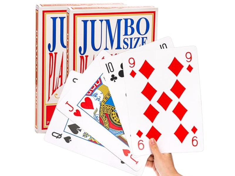 Yopay 2 Pack Jumbo Giant Playing Cards