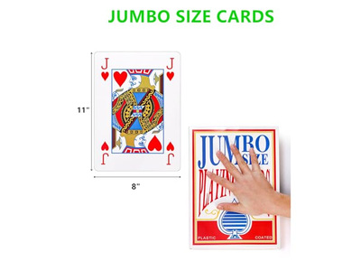 Yopay 2 Pack Jumbo Giant Playing Cards